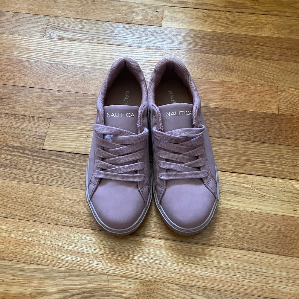 Dusty rose colored Nautica sneakers